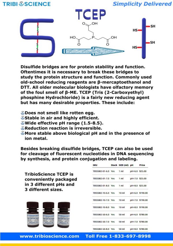 0.5M TCEP-HCl Solution (pH 6.0, 7.0 and 8.0) – Tribioscience